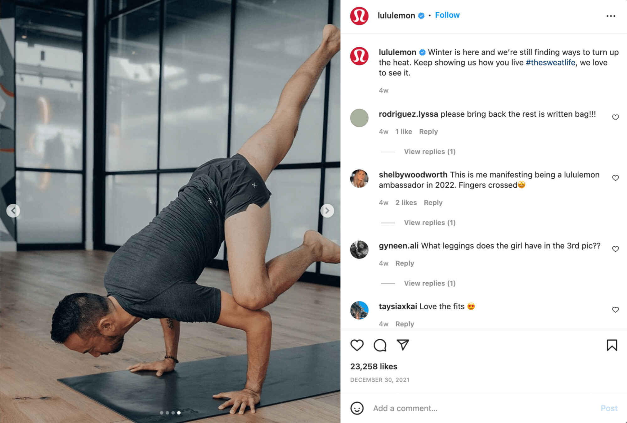 An example of using hashtags to increase activity on the page