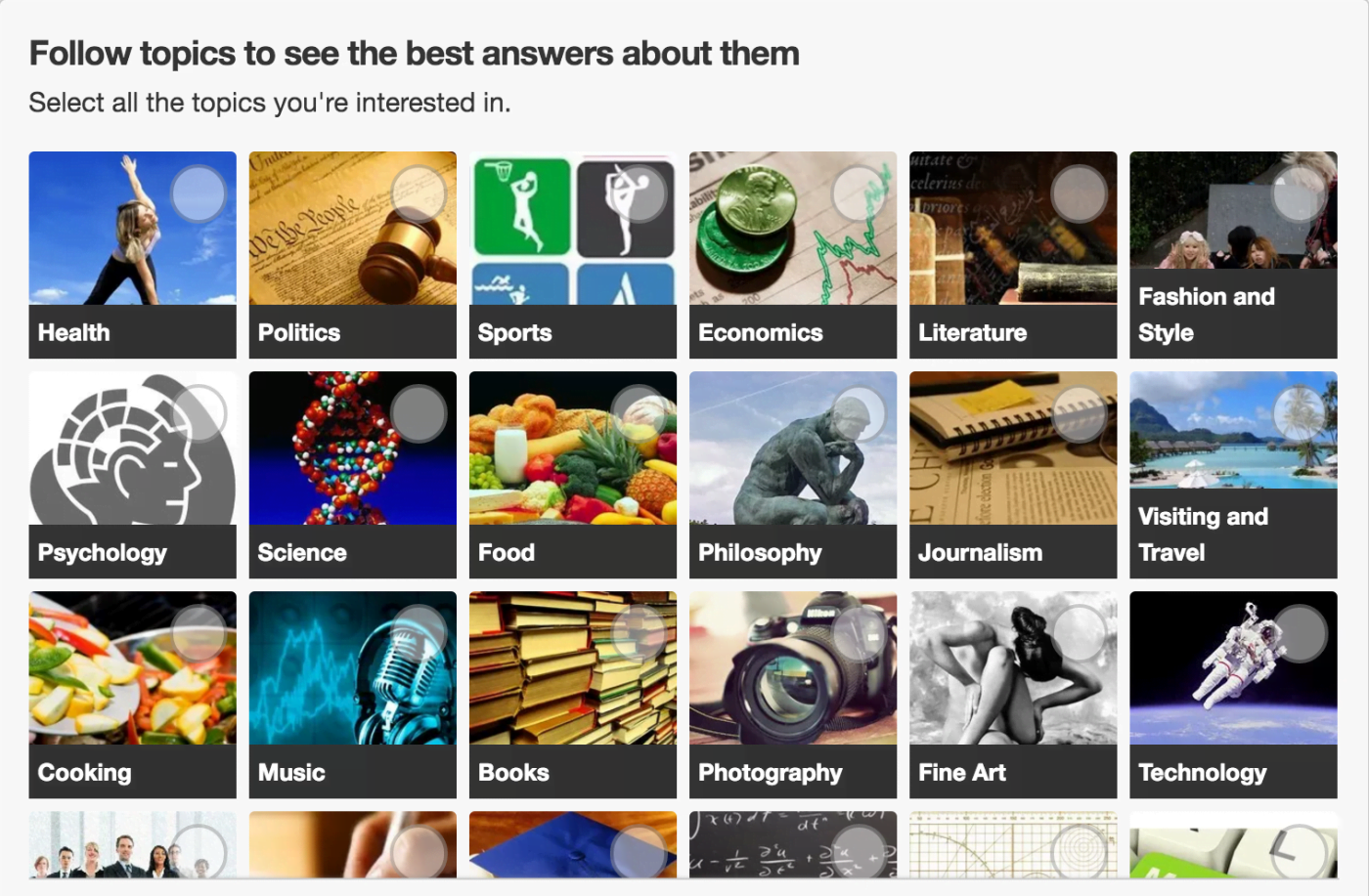 Quora Themen