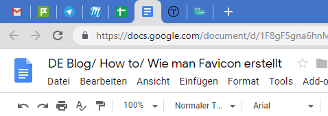 Favicon im Browser