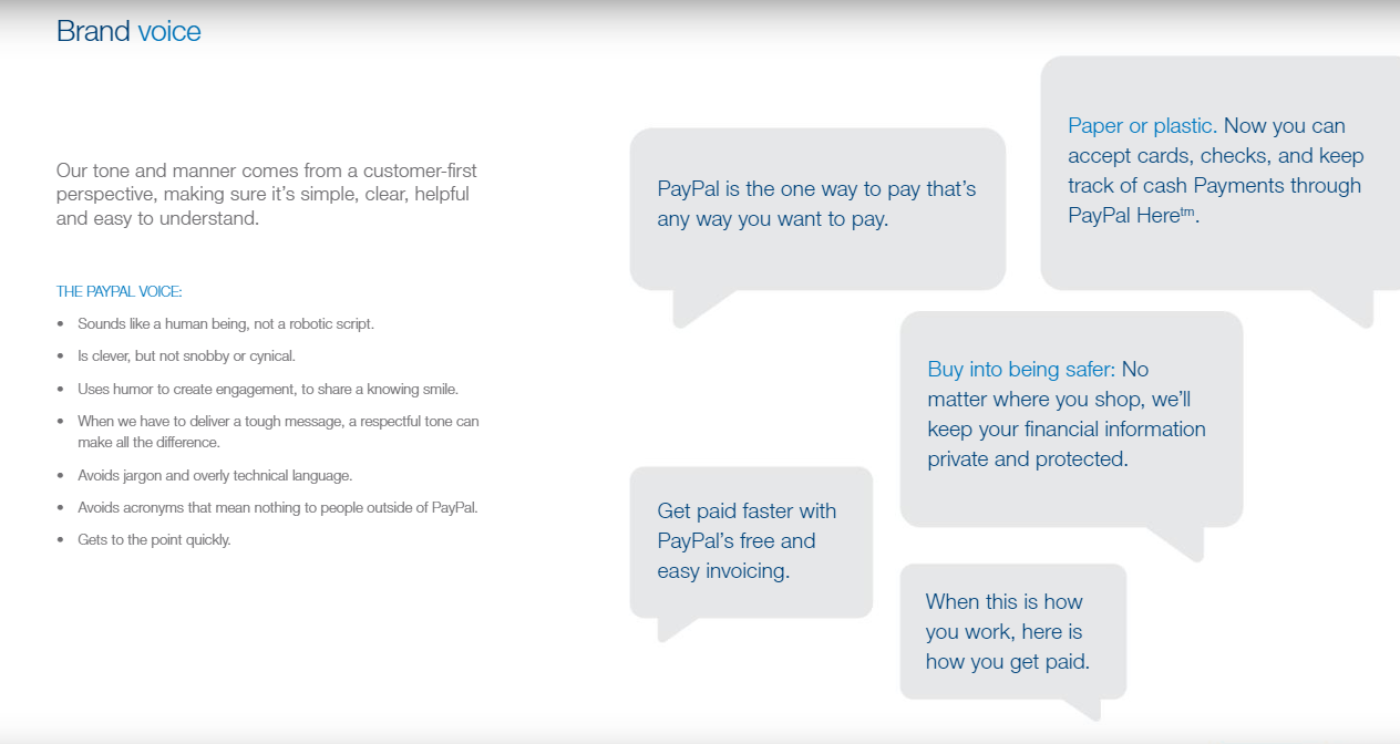 Tone of Voice PayPal - доброзичливий та раціональний